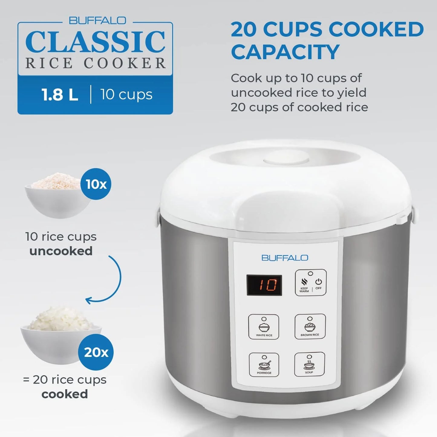 Buffalo Classic 10-cup Rice Cooker