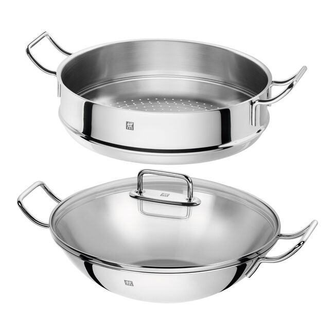 Zwilling Plus 3pc Wok w/ Steamer & Lid