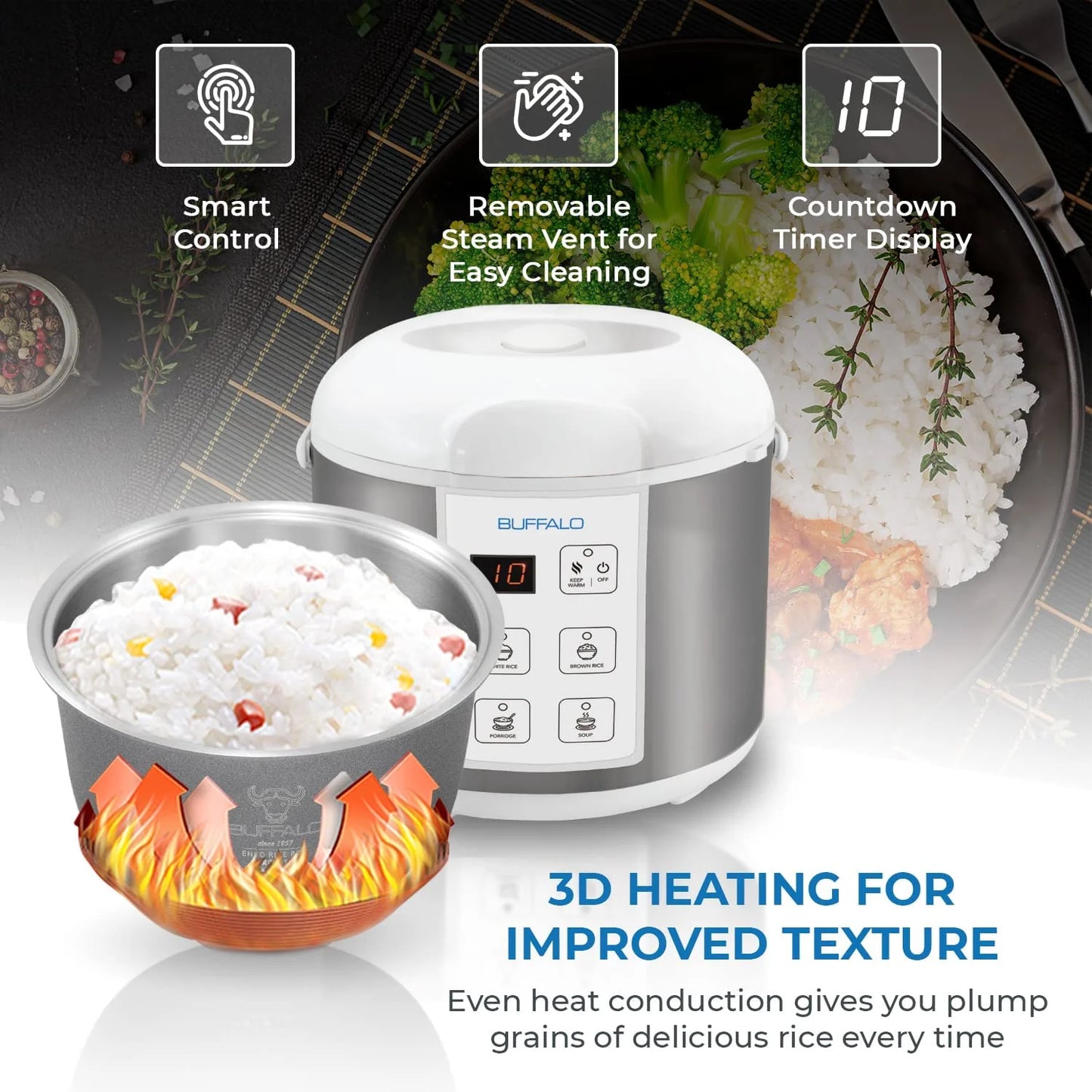 Buffalo Classic 10-cup Rice Cooker