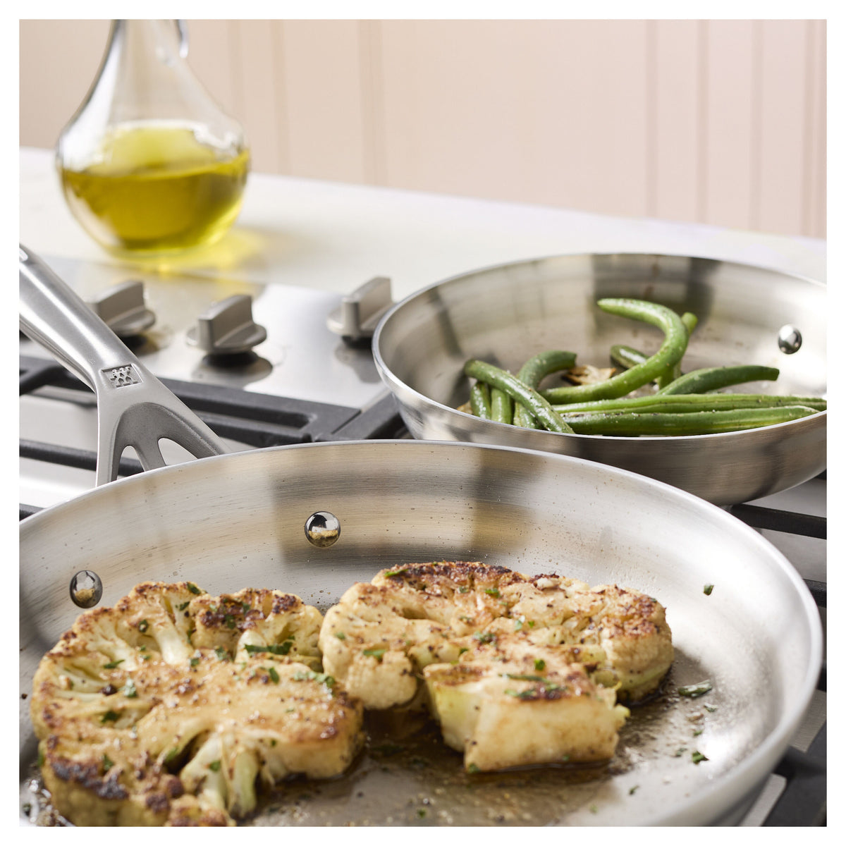 Zwilling Motion Stainless Steel 2pc Fry Pan Set
